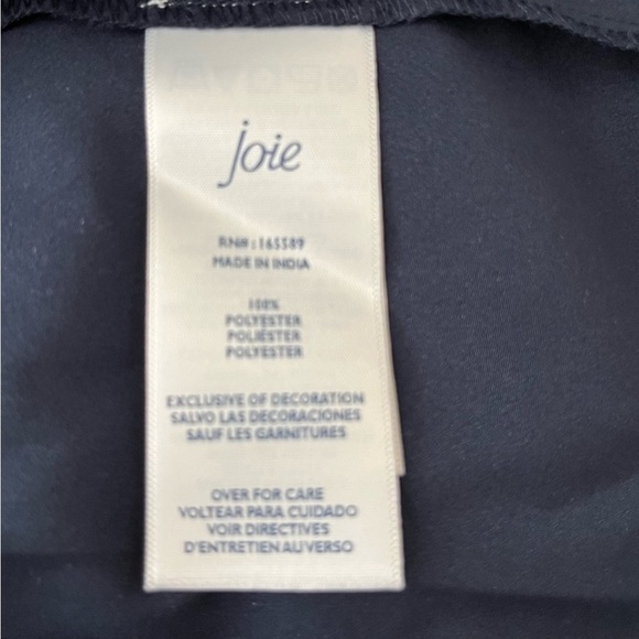 JOIE Baltic Print Swing Dress Navy Floral Sheer Overlay Flowy Dress XXL - Picture 4 of 5